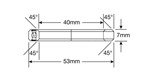 Roulement Enduro S68808 SP - 440c Stainless (Angular Contact) - 40x53x7 (45x45°)